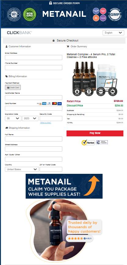 Metanail - Secure checkout